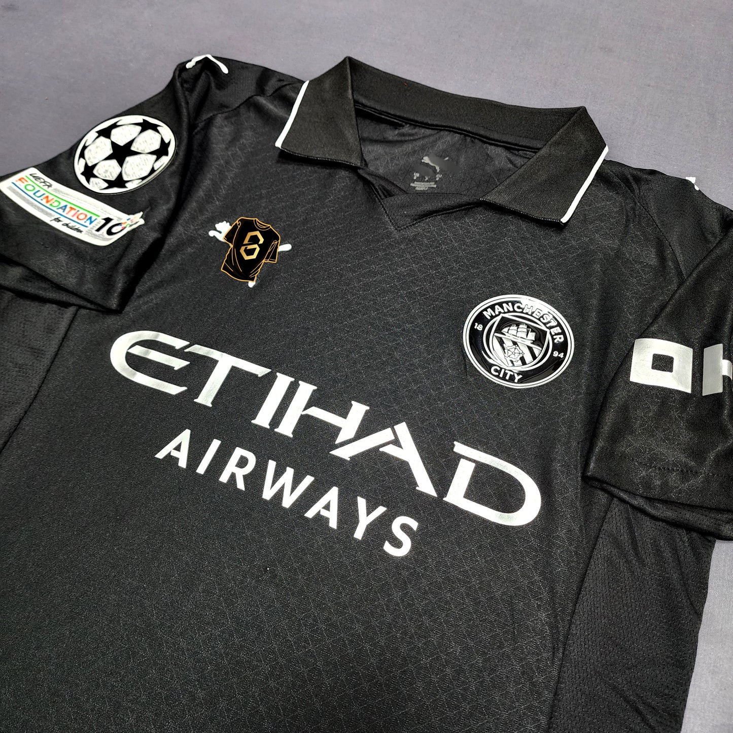Manchester City 2025/26 Away Black Jersey ( Haaland - Marmoush - Cherki )