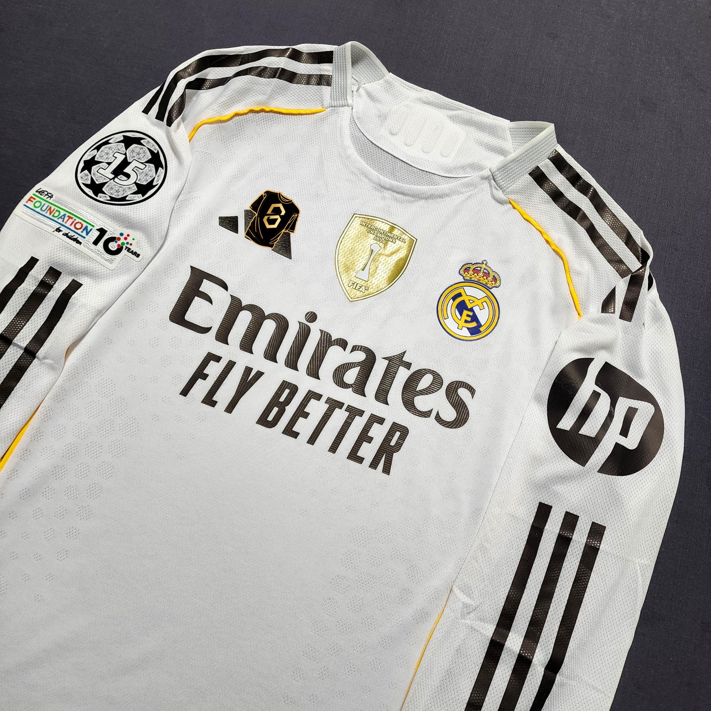 (Long Sleeves) Real Madrid 2025/26 Home Jersey ( Valverde - Mbappe - Bellingham - Vini - Arda Guler )