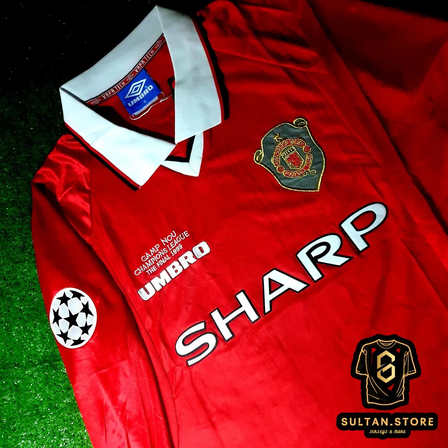 Beckham 1999 Manchester United Final Champions League Home Jersey