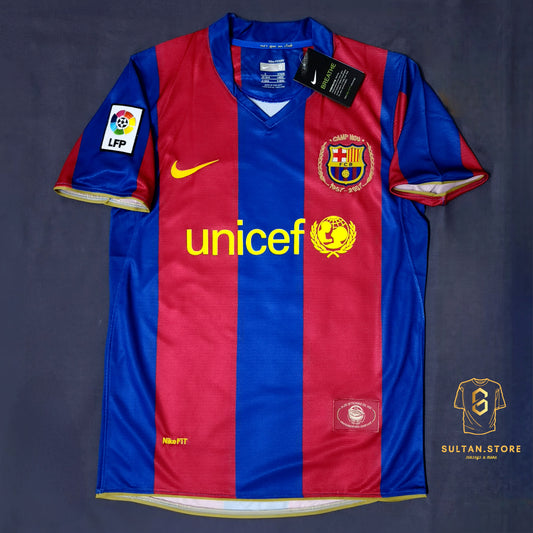 Messi 2007/08 Barcelona Home Jersey