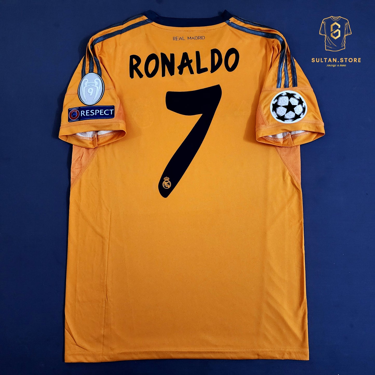 Ronaldo 2013/14 Real Madrid Third Jersey Short Sleeve Orange