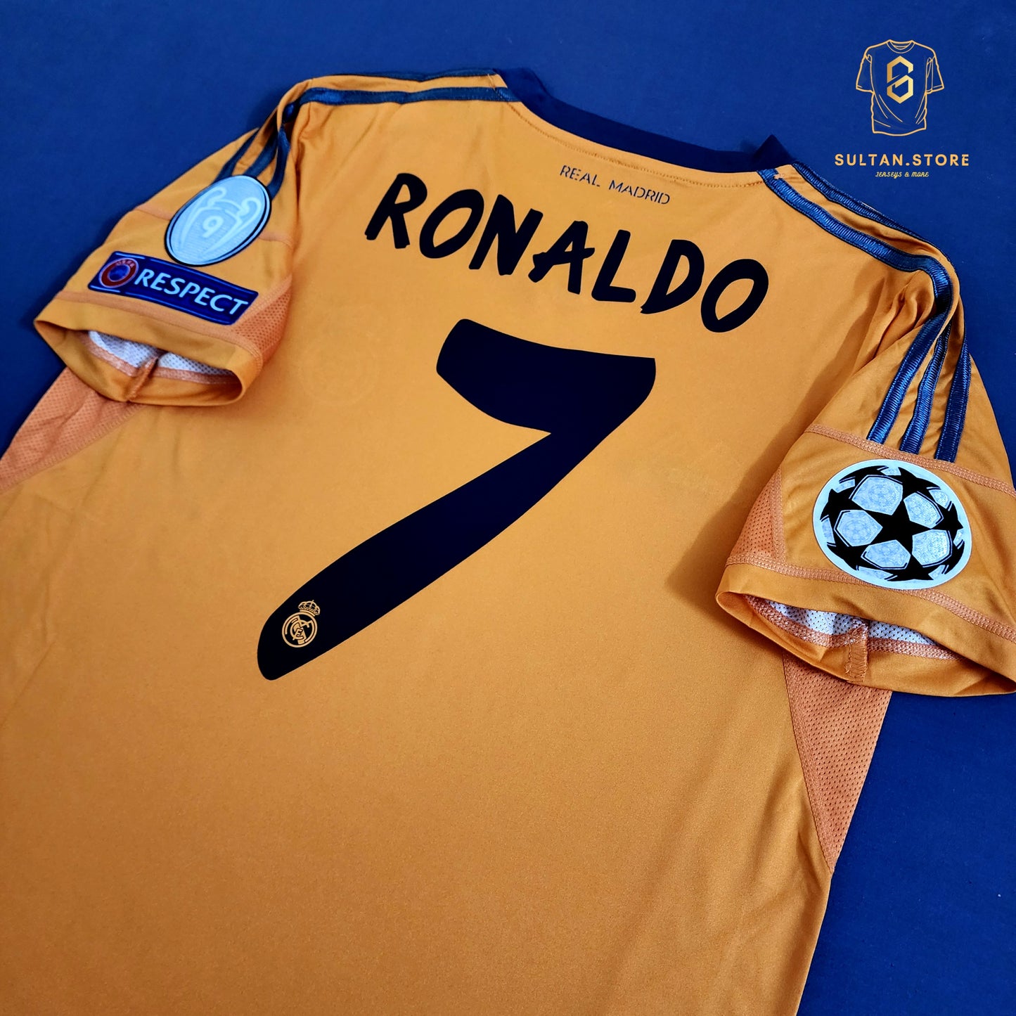 Ronaldo 2013/14 Real Madrid Third Jersey Short Sleeve Orange