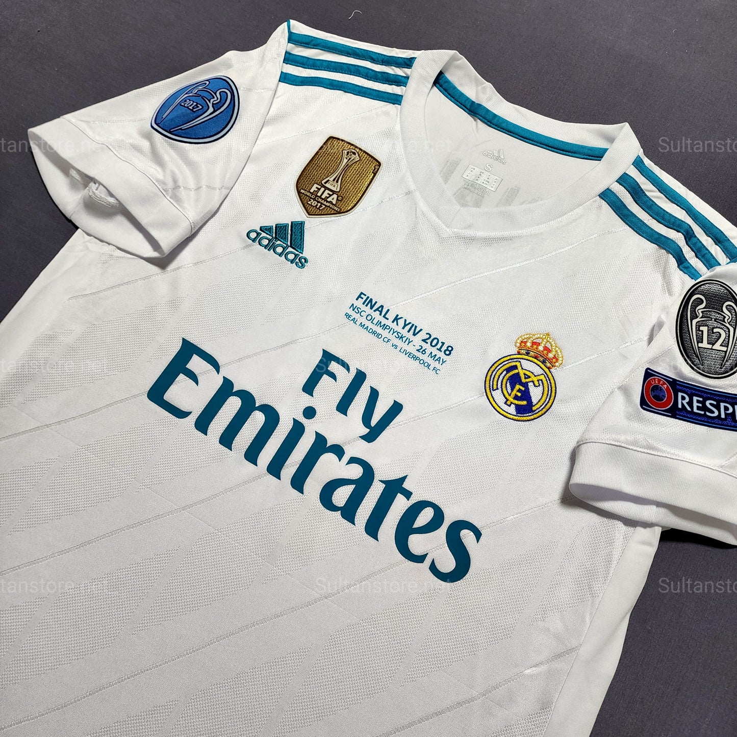 Ronaldo 2018 Real Madrid Final Champions League Home Short Sleeve Kit