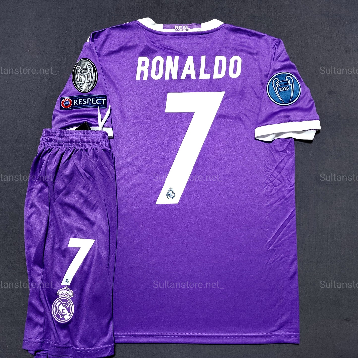Ronaldo 2017 Real Madrid Final Champions League Short Sleeve Kit