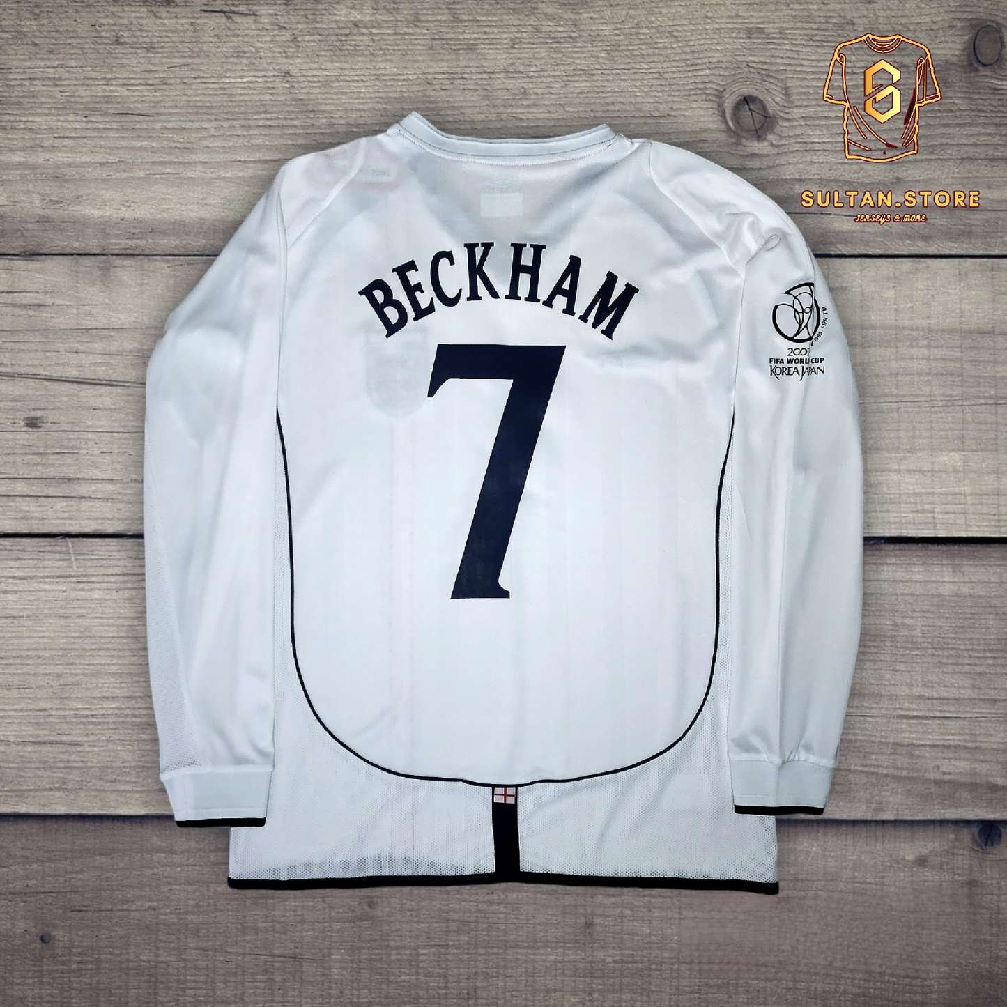 Beckham 2002 England Home Jersey