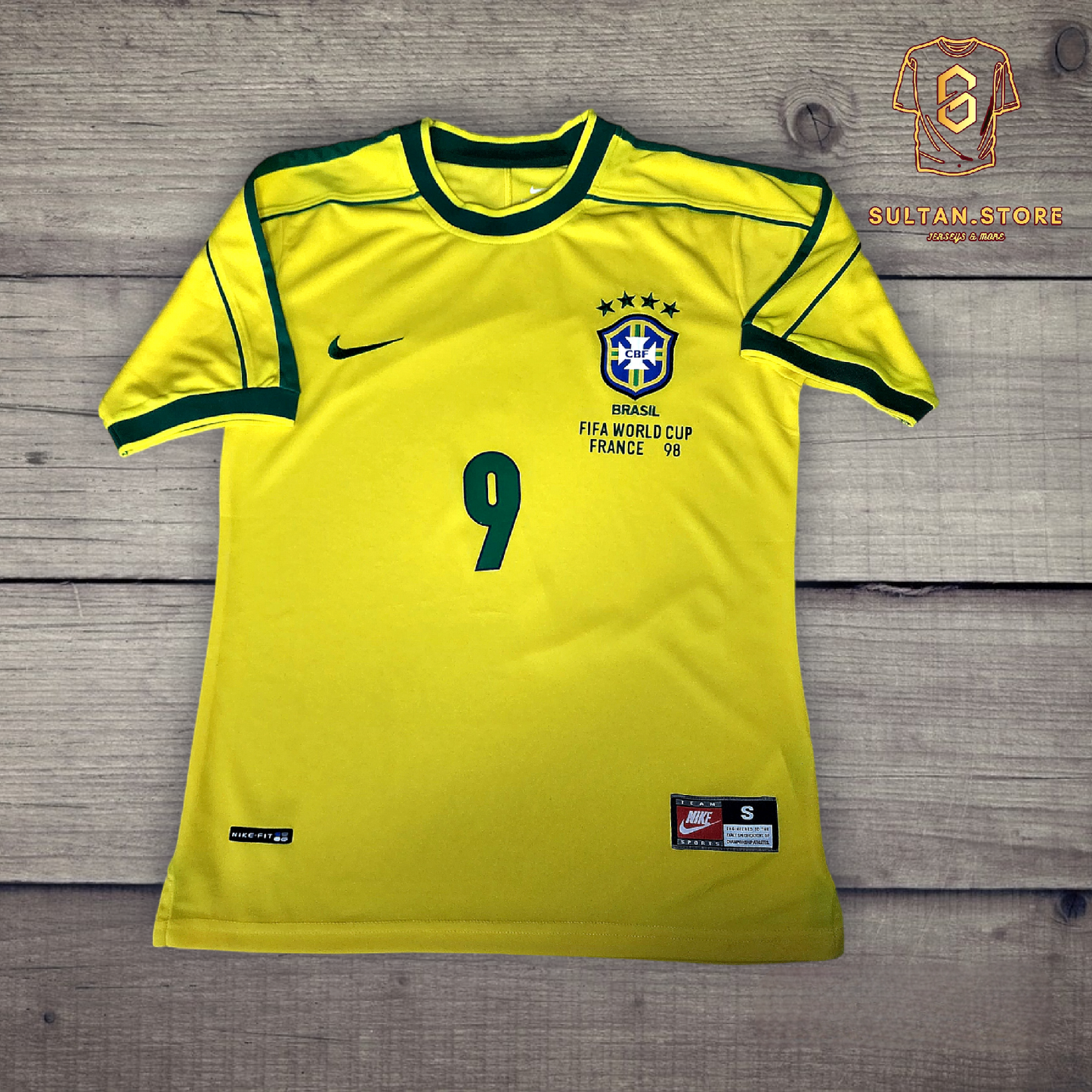 Ronaldo 1998 Brazil Home Jersey