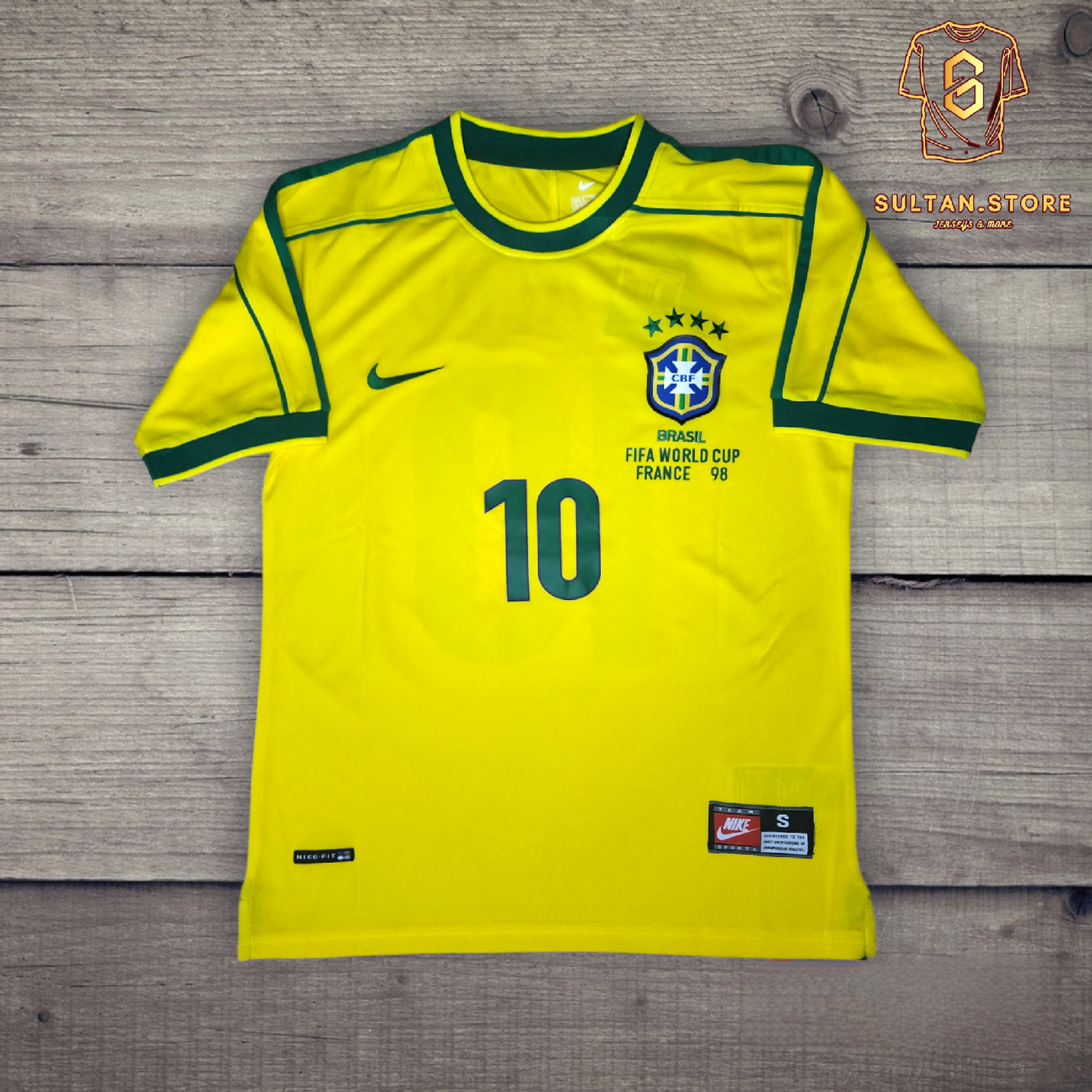 Rivaldo 1998 Brazil Home Jersey