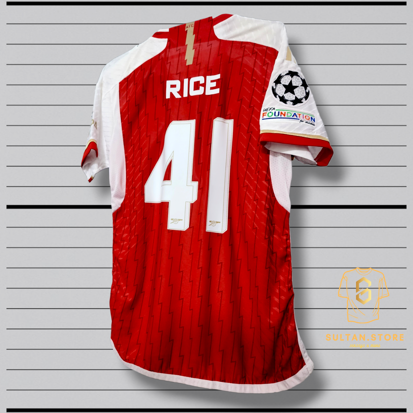 Arsenal 2023/24 Home Jersey ( Martinelli - Odegaard - Rice - Saka )