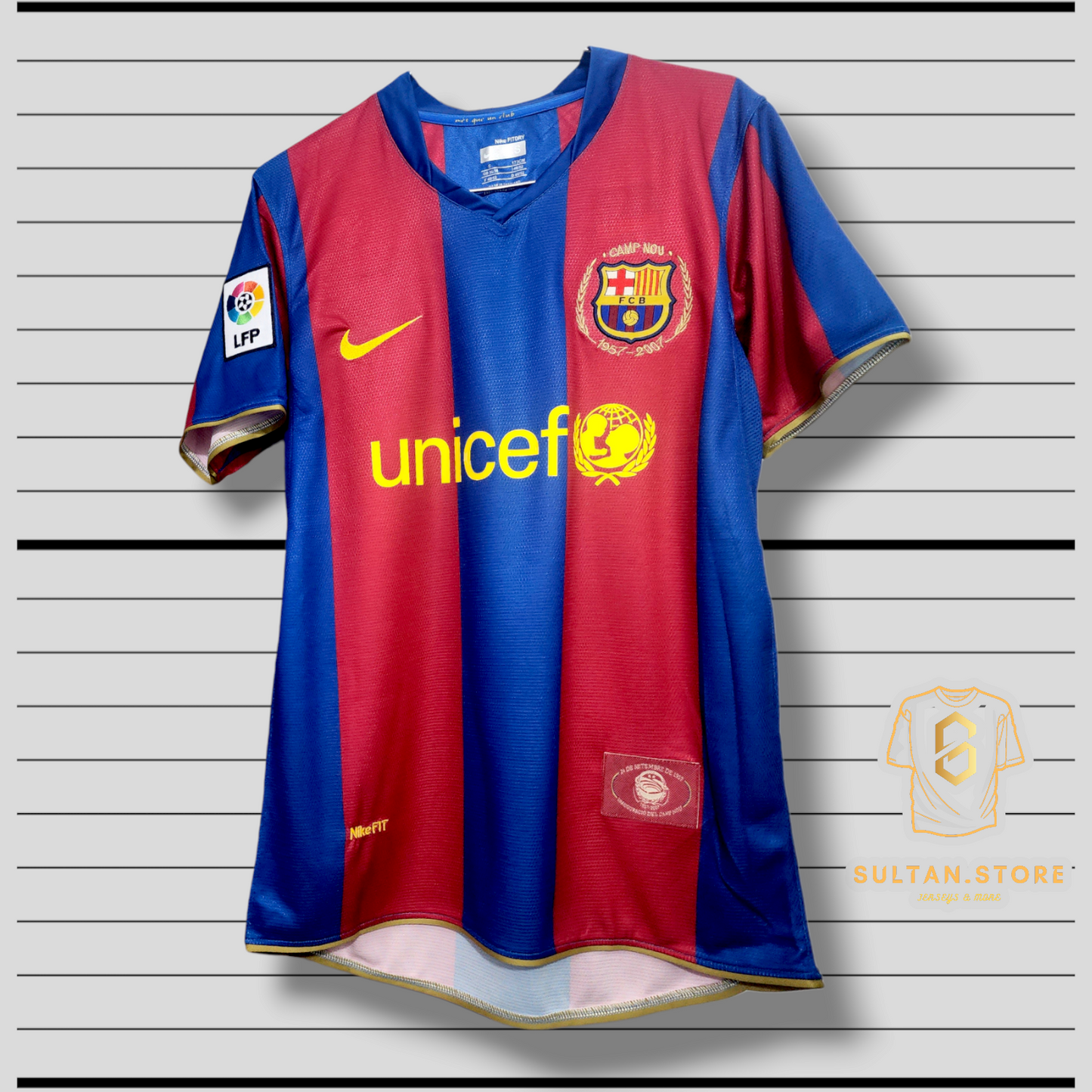 Messi 2007/08 Barcelona Home Jersey