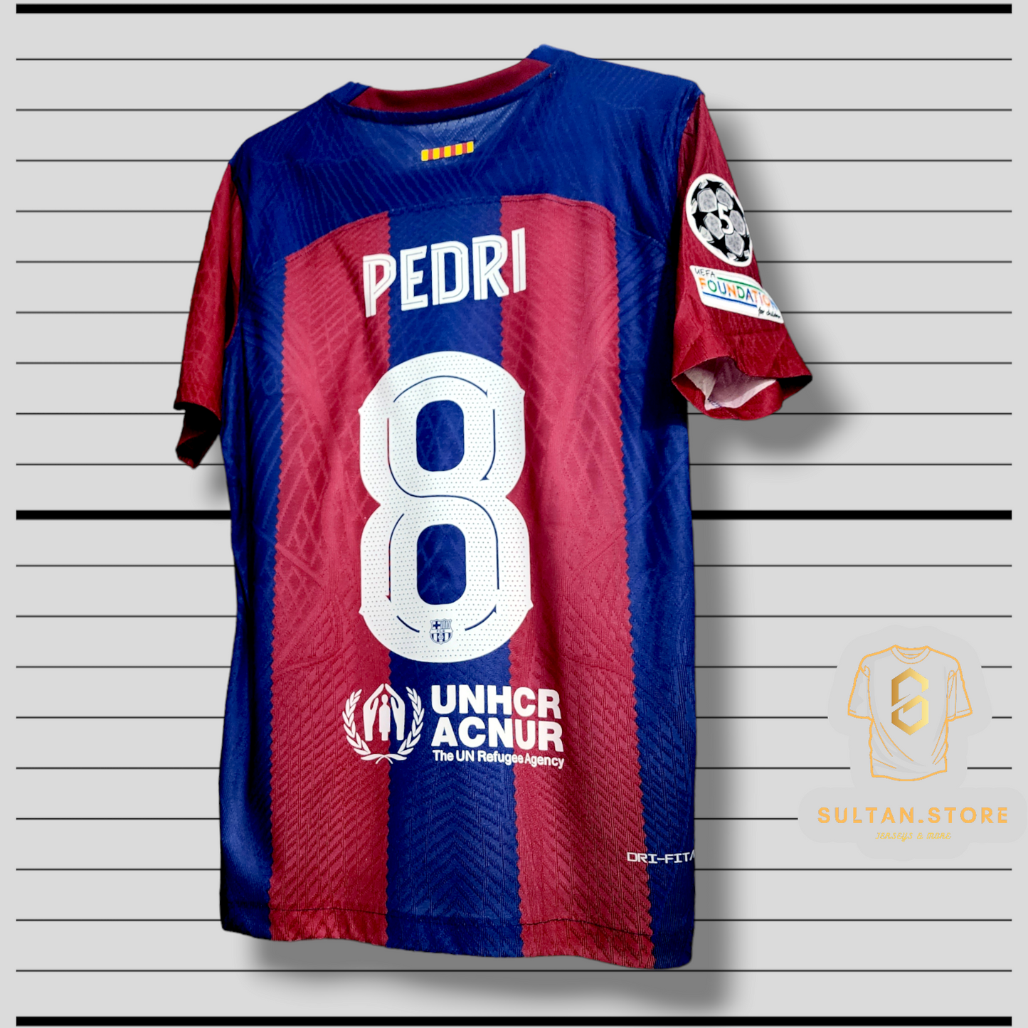 Barcelona 2023/24 Home Jersey ( Araujo - Lewandowski - Pedri )