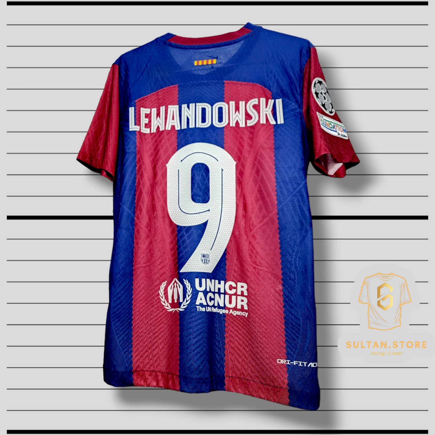 Barcelona 2023/24 Home Jersey ( Araujo - Lewandowski - Pedri )