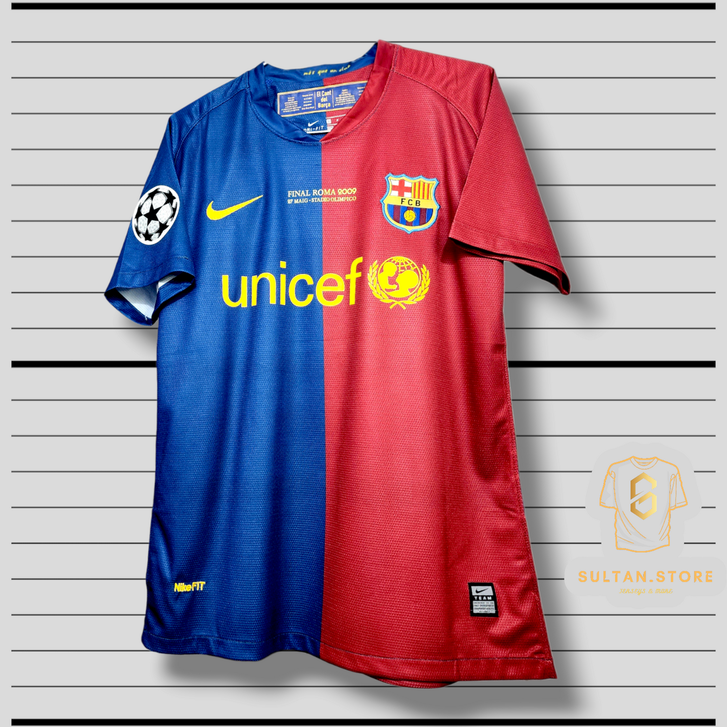 Messi 2009 Barcelona Final Champions League Jersey