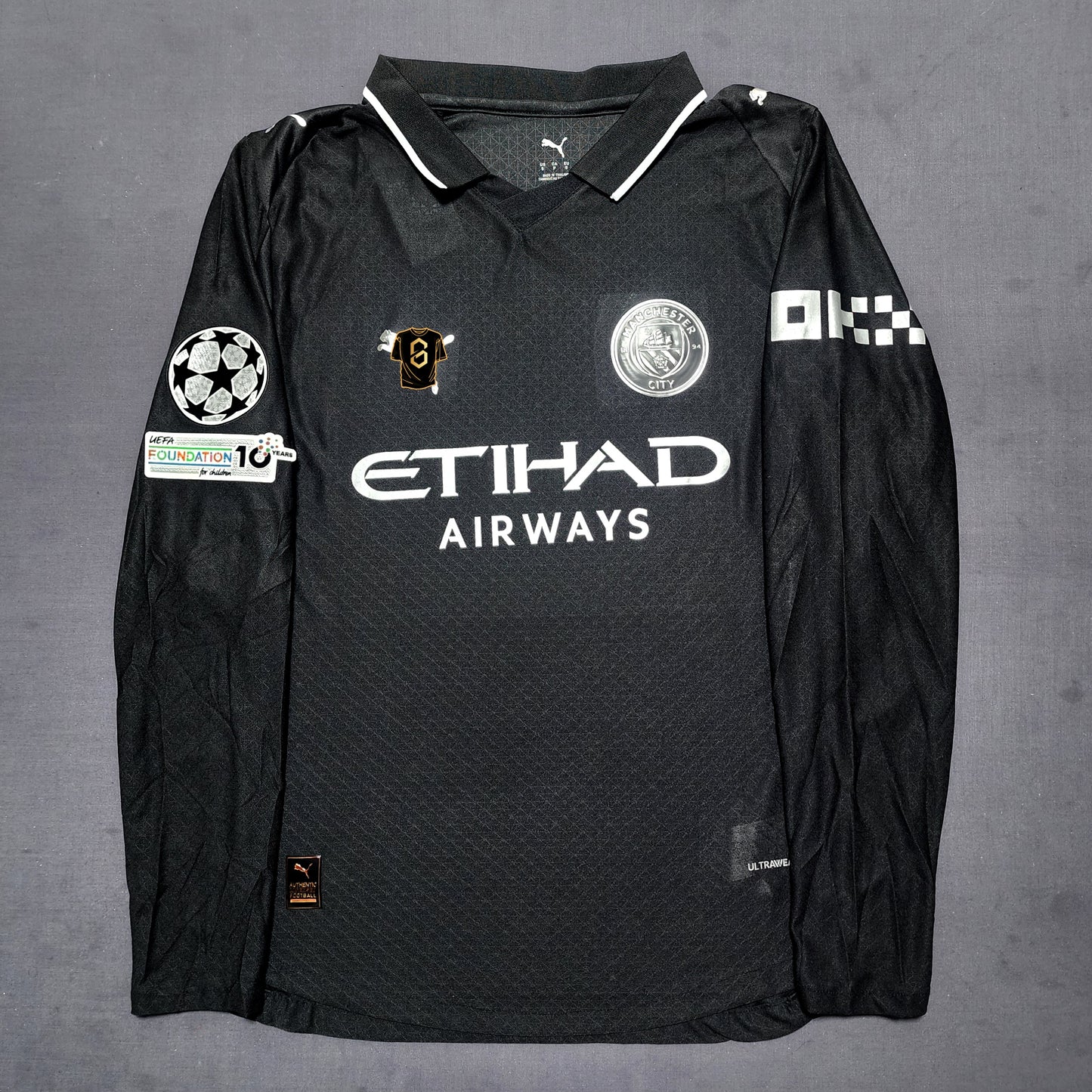 (Long Sleeves) Manchester City 2025/26 Away Black Jersey ( Haaland - Marmoush - Cherki )