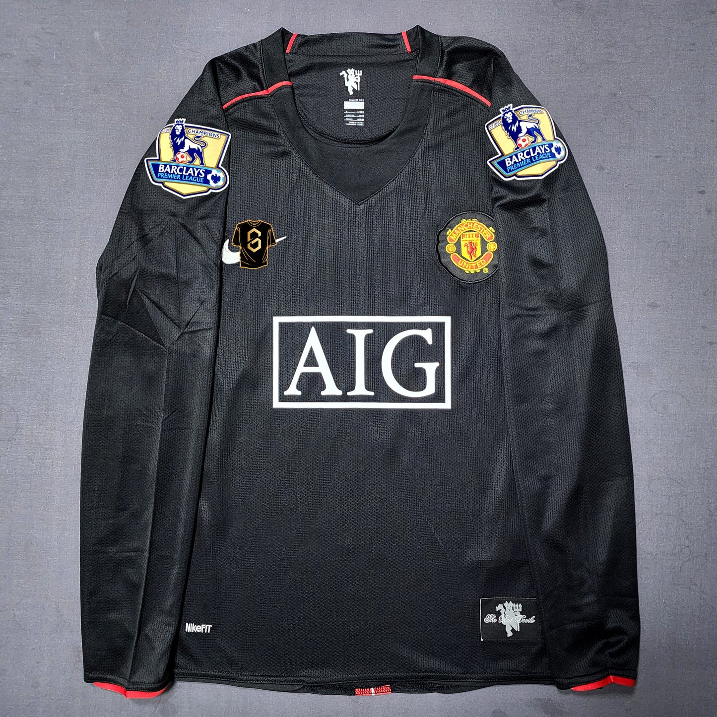 Ronaldo 2007/08 Manchester United Away Long Sleeve Kit