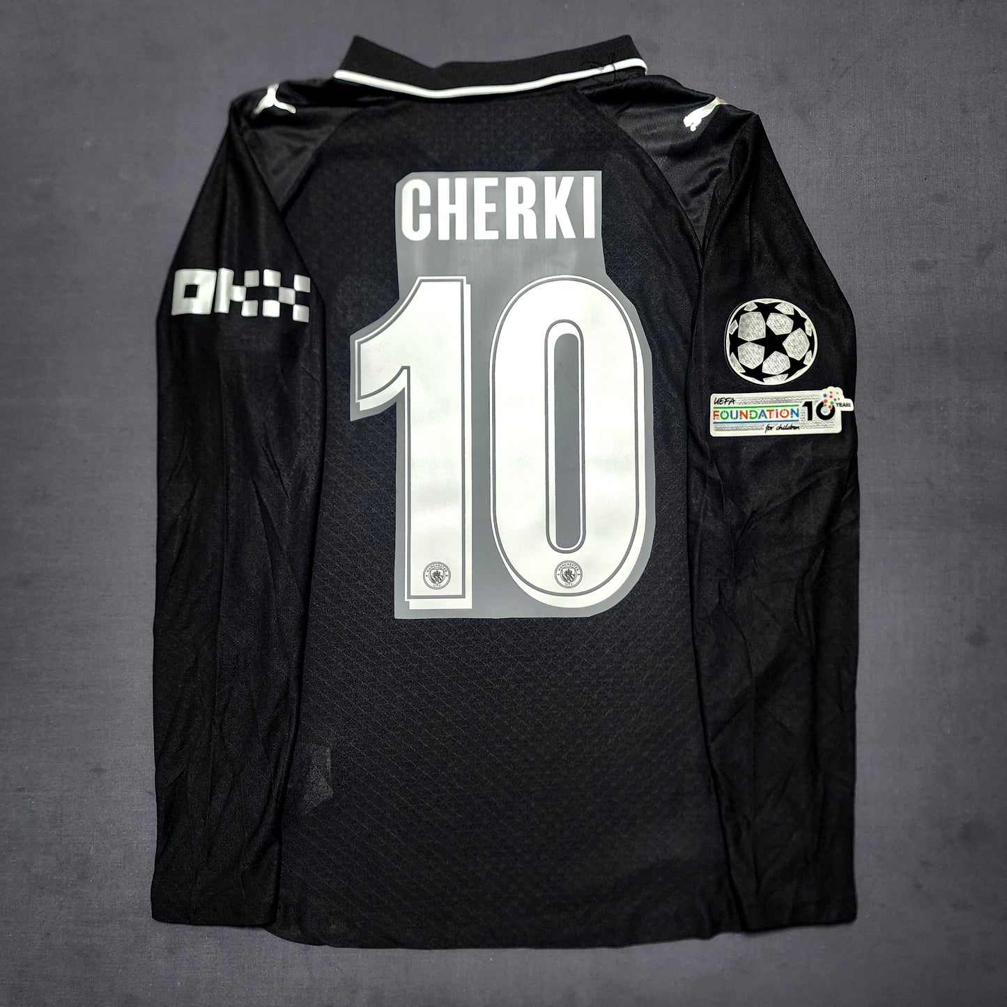 (Long Sleeves) Manchester City 2025/26 Away Black Jersey ( Haaland - Marmoush - Cherki )