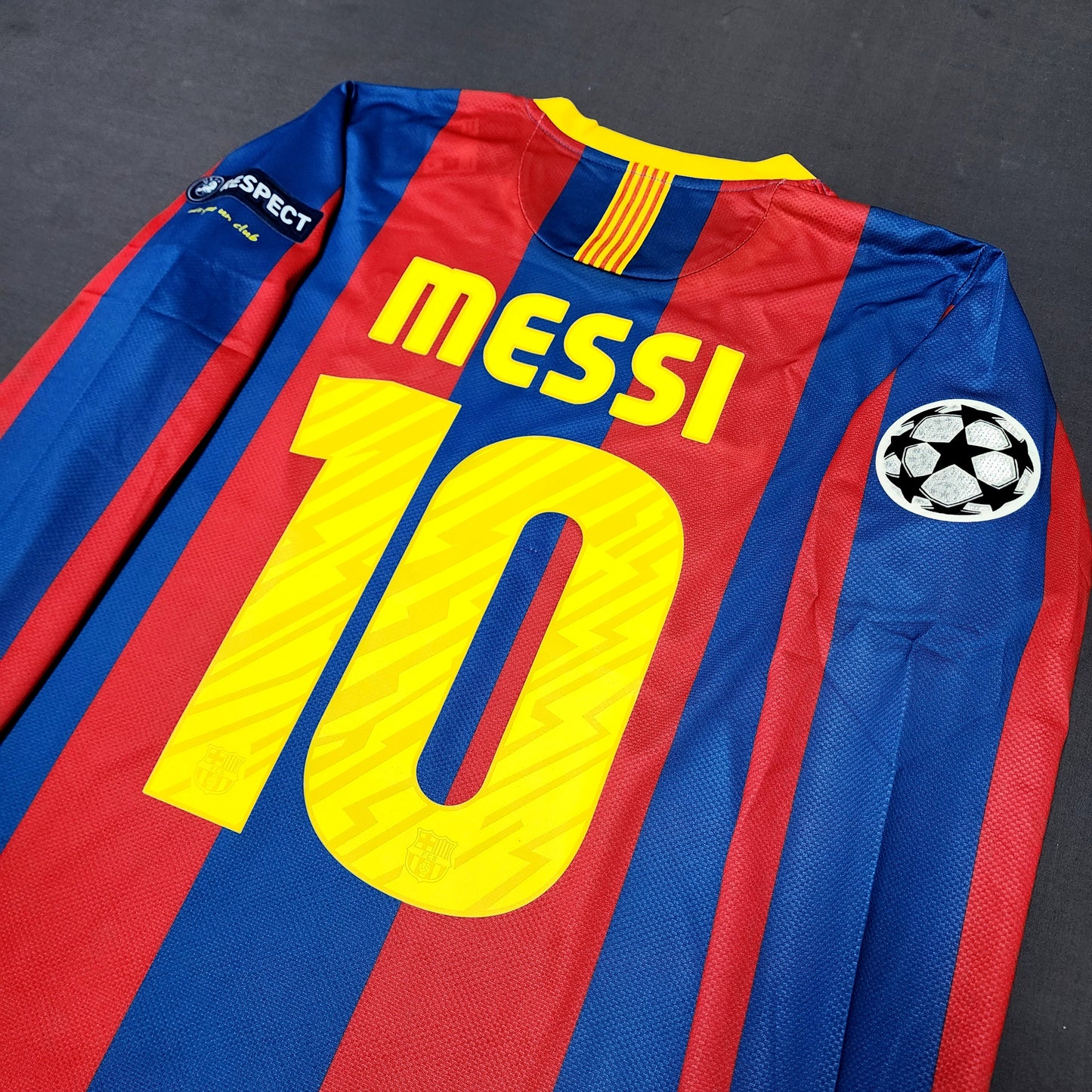 Messi 2011 Barcelona Final Champions League Long Sleeve Jersey