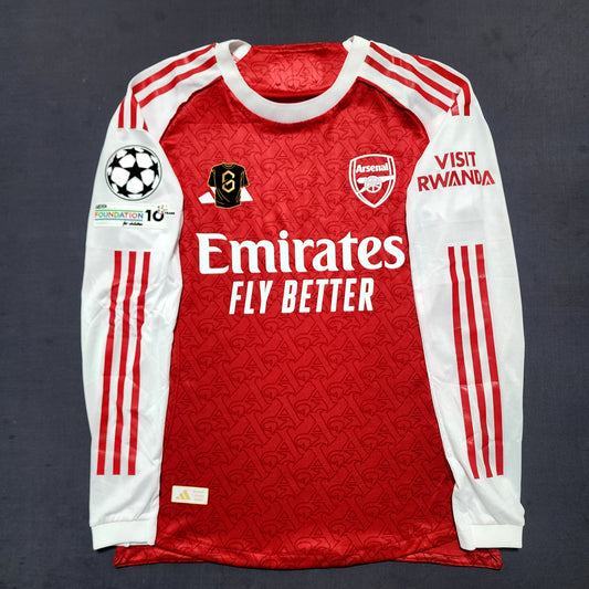 (Long Sleeves) Arsenal 2025/26 Home Jersey ( Saka - Gyokeres - Odegaard )