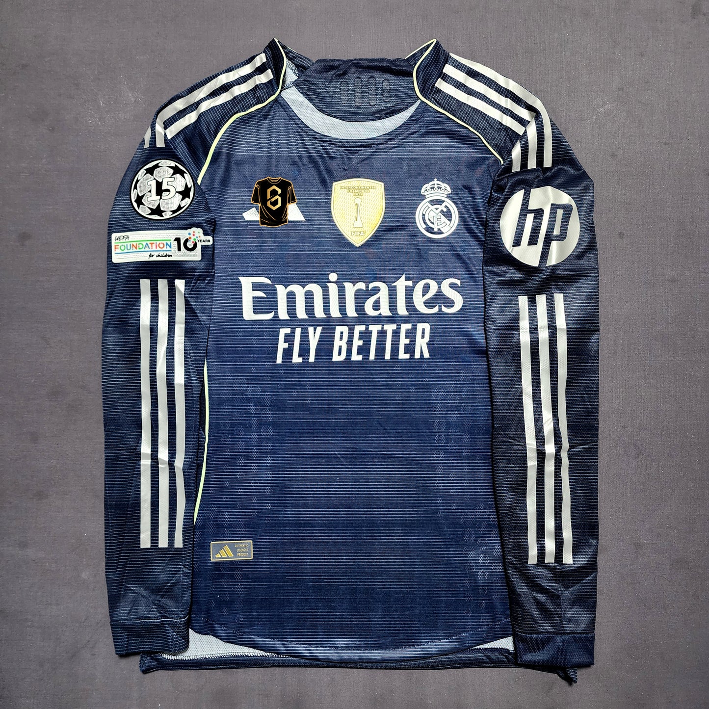 (Long Sleeves) Real Madrid 2025/26 Away Jersey ( Valverde - Mbappe - Bellingham - Vini - Arda Guler - Modric - Trent)