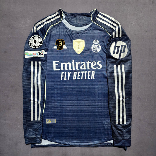 (Long Sleeves) Real Madrid 2025/26 Away Jersey ( Valverde - Mbappe - Bellingham - Vini - Arda Guler - Modric - Trent)