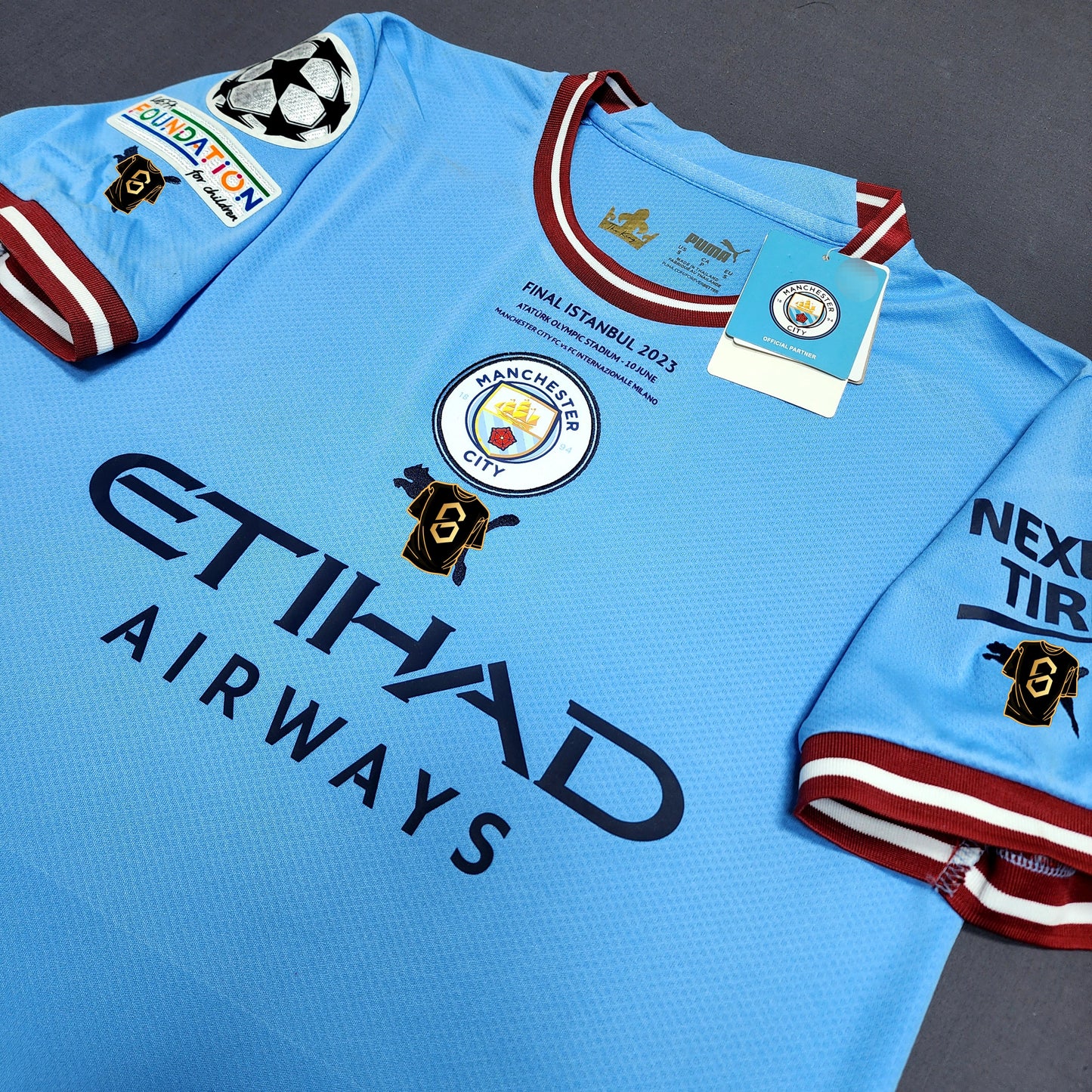 Haaland 2023 Manchester City Home Final Jersey