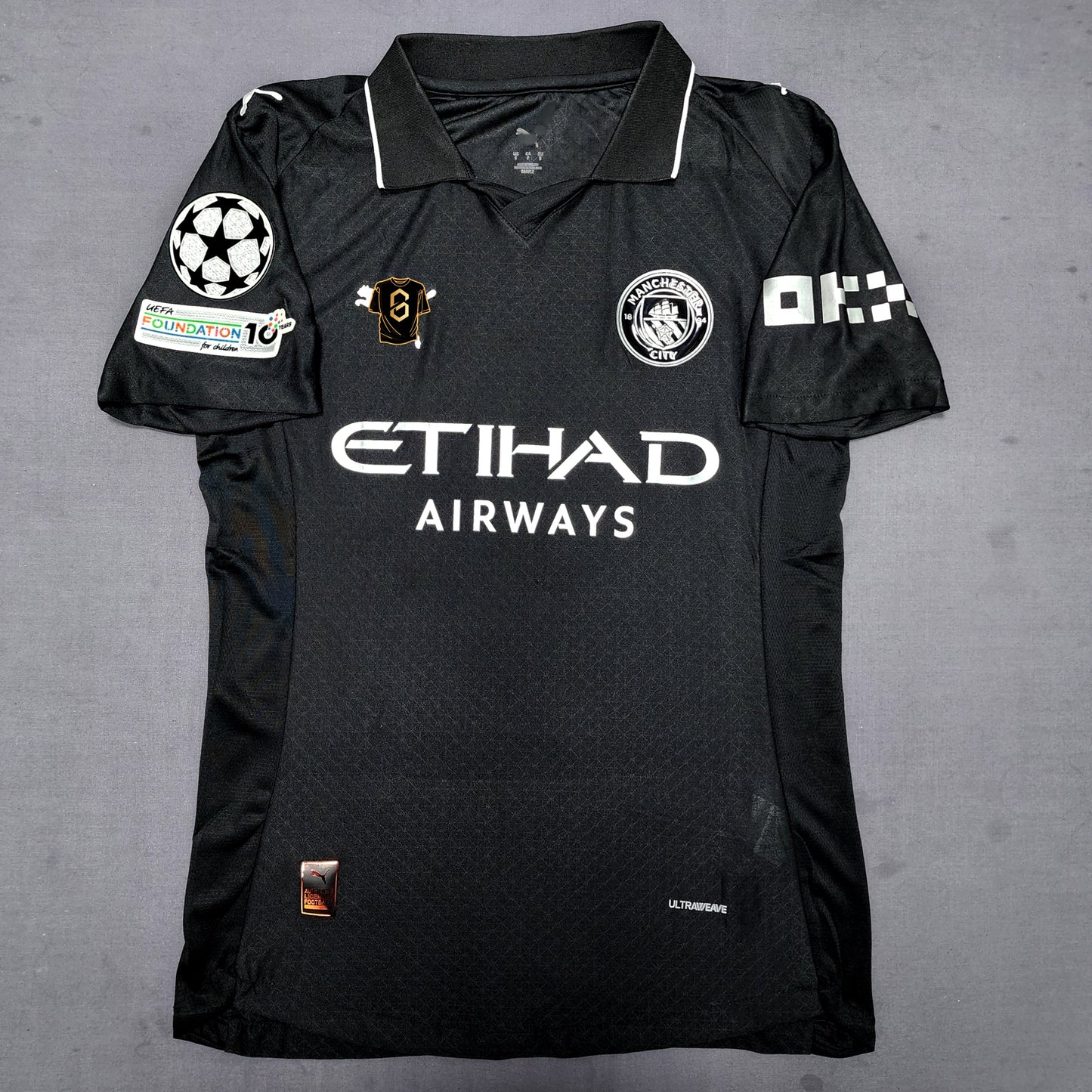 Manchester City 2025/26 Away Black Jersey ( Haaland - Marmoush - Cherki )