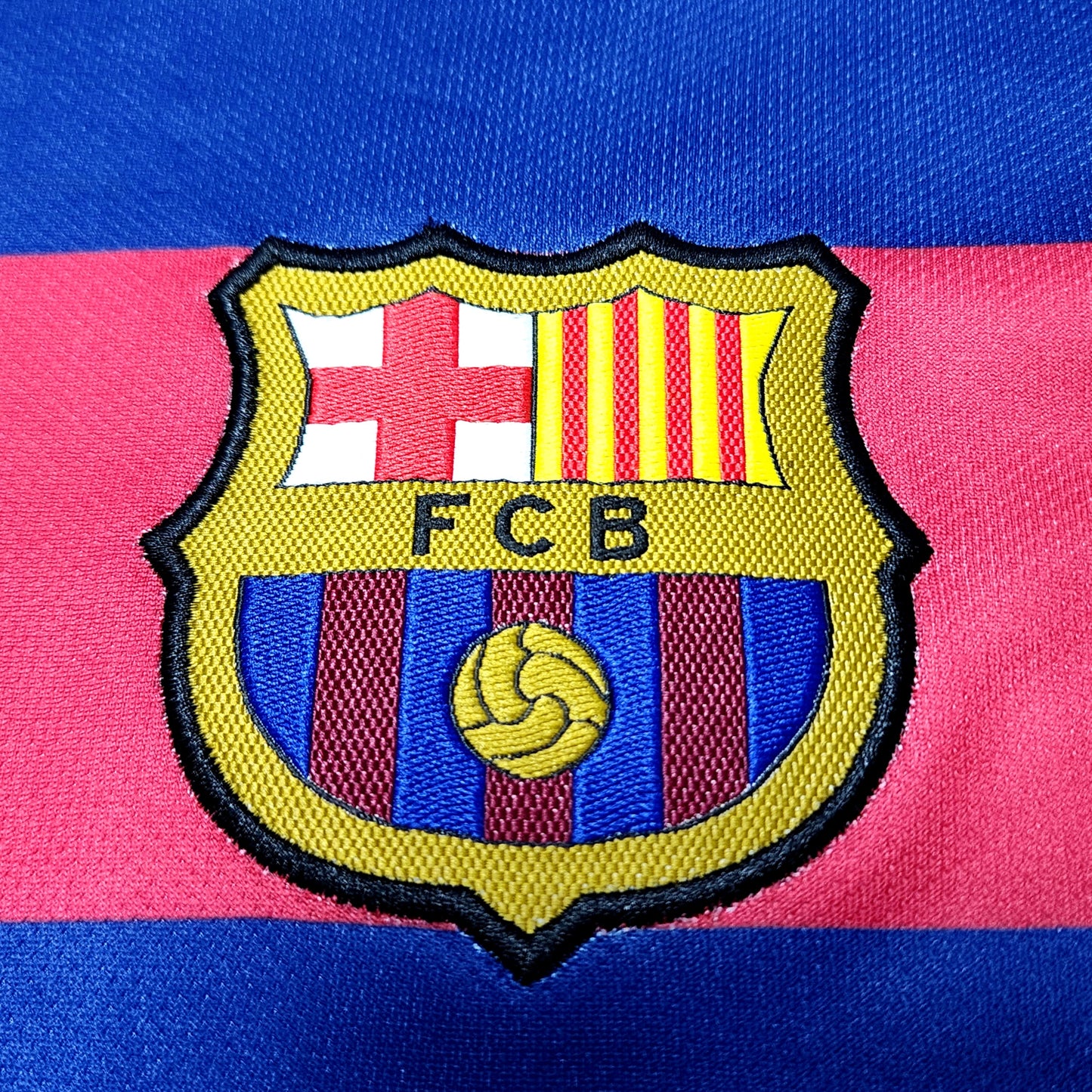 Barcelona 2015/16 Home Long Sleeve Jersey ( Messi - Neymar - Rakitic )