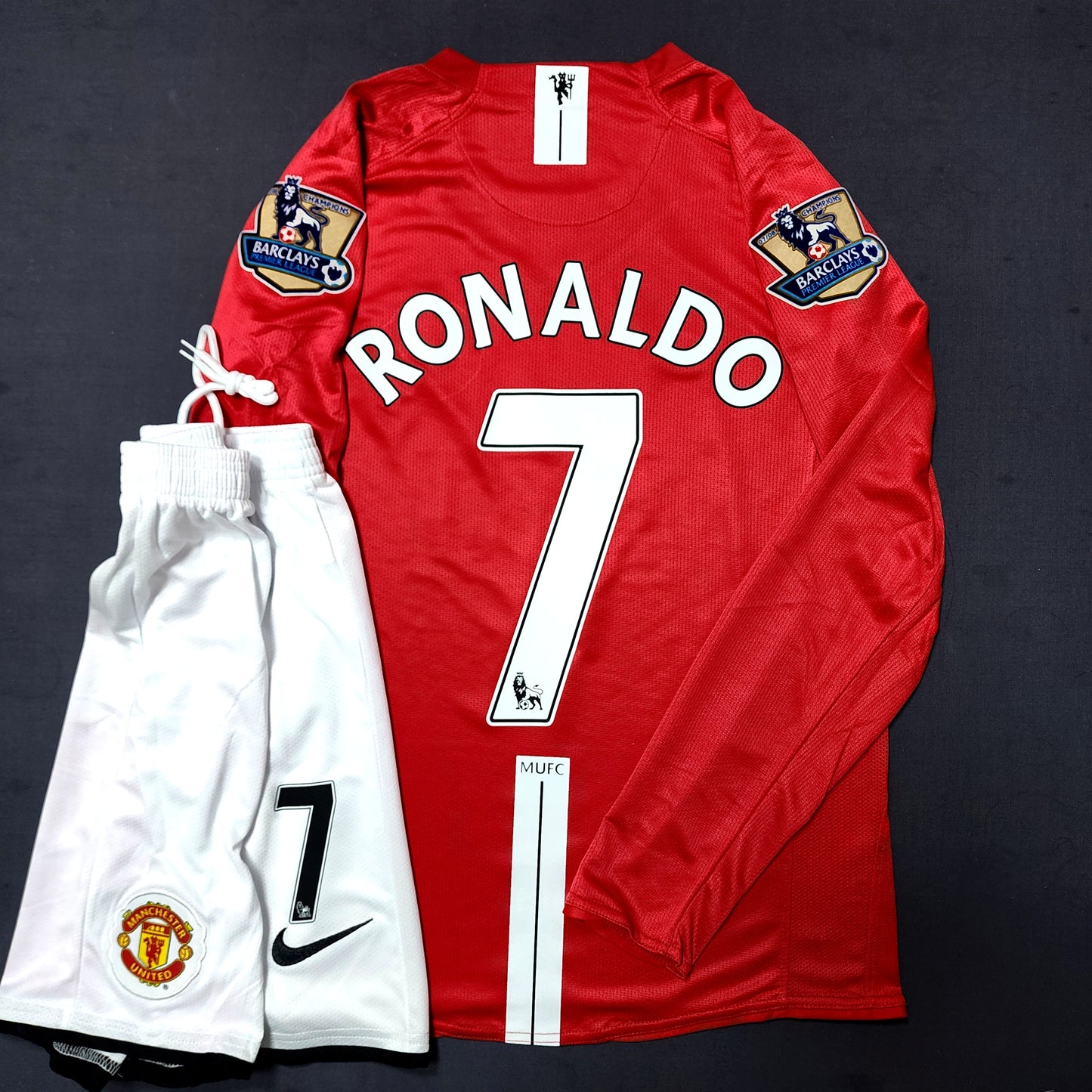 Ronaldo 2007/08 Manchester United PL Home Long Sleeve Kit