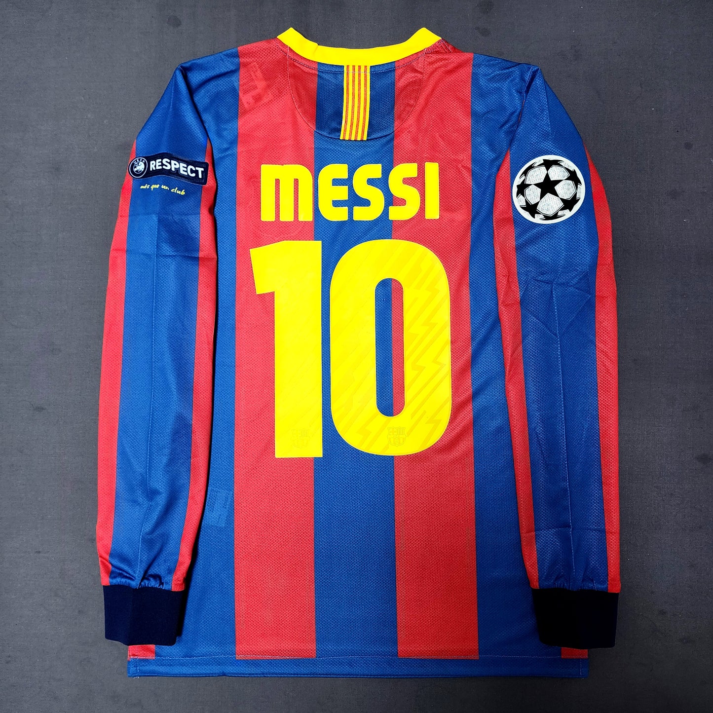 Messi 2011 Barcelona Final Champions League Long Sleeve Jersey