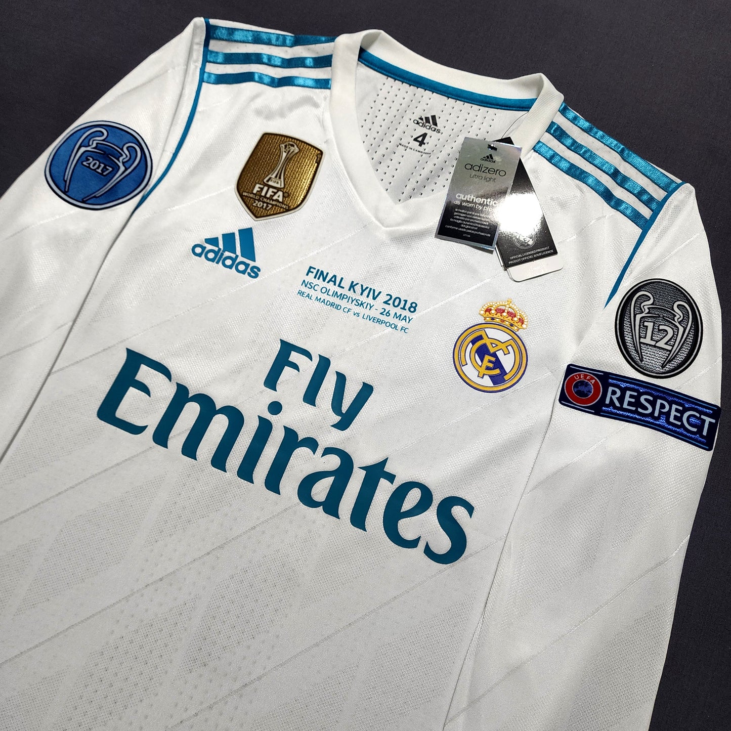 (Player Version) Ronaldo 2018 Real Madrid Final Champions League Home Jersey