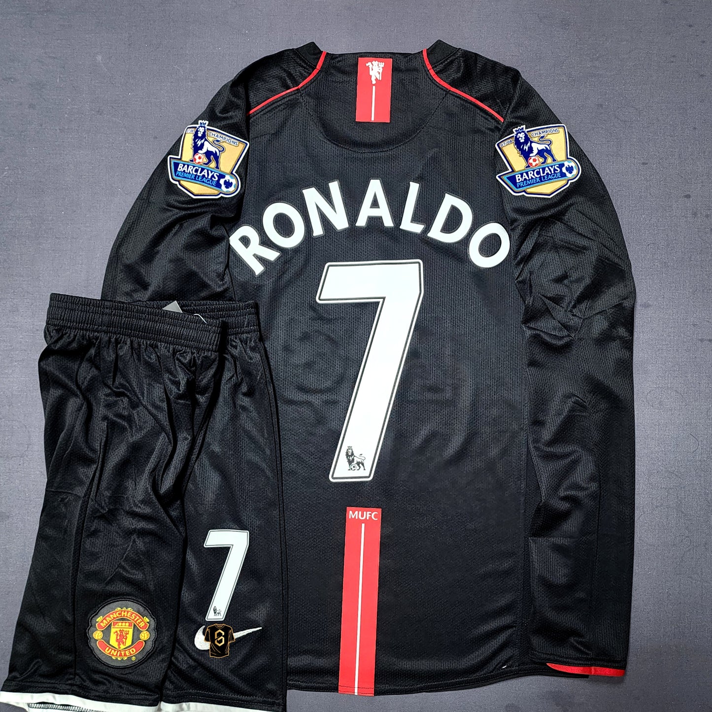 Ronaldo 2007/08 Manchester United Away Long Sleeve Kit