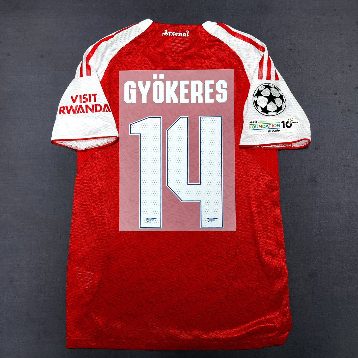 Arsenal 2025/26 Home Jersey ( Saka - Rice - Gyokeres - Odegaard )