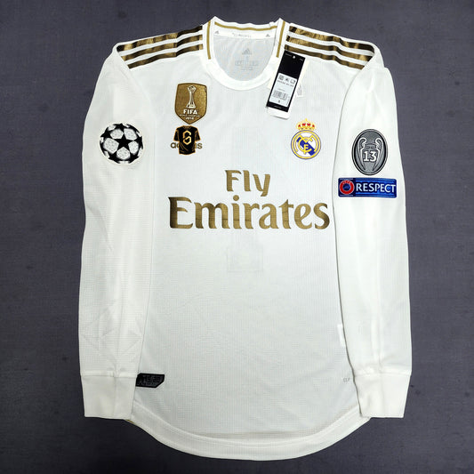 (Player Version) Ramos 2019/20 Real Madrid Long Sleeve Home Jersey